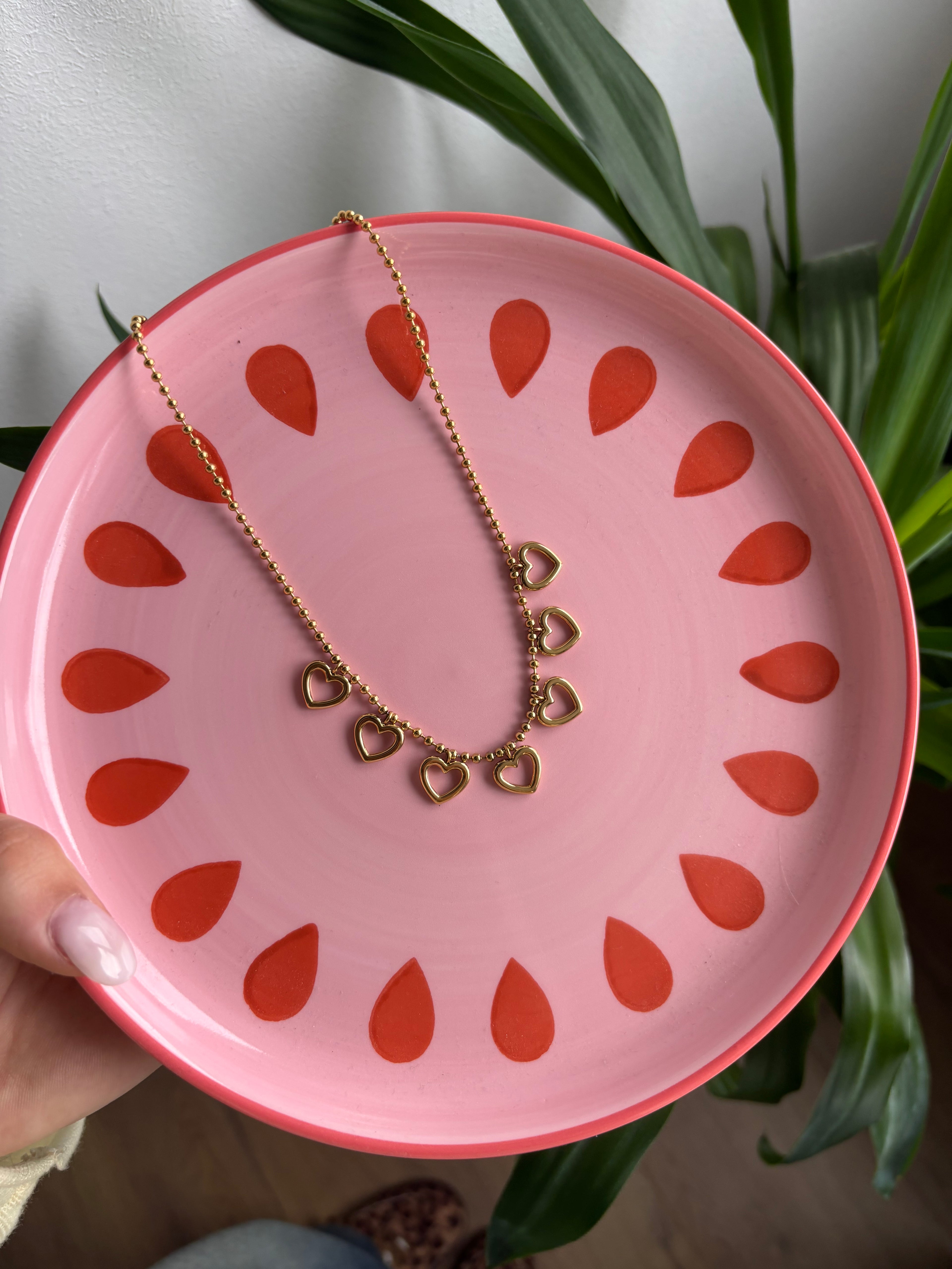 Multiple hearts necklace