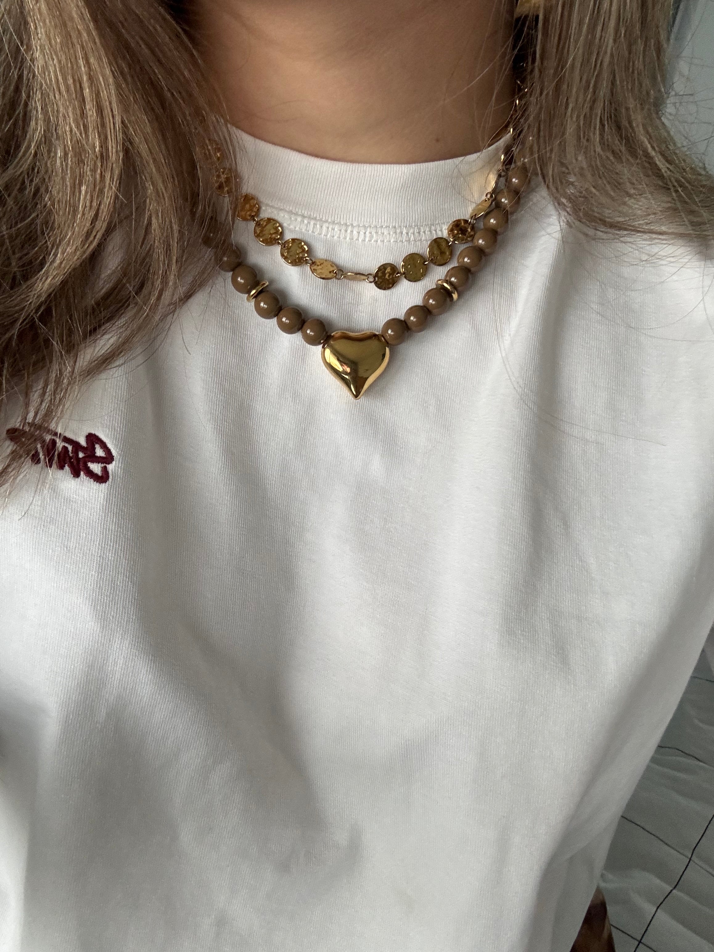 Heart beads necklace