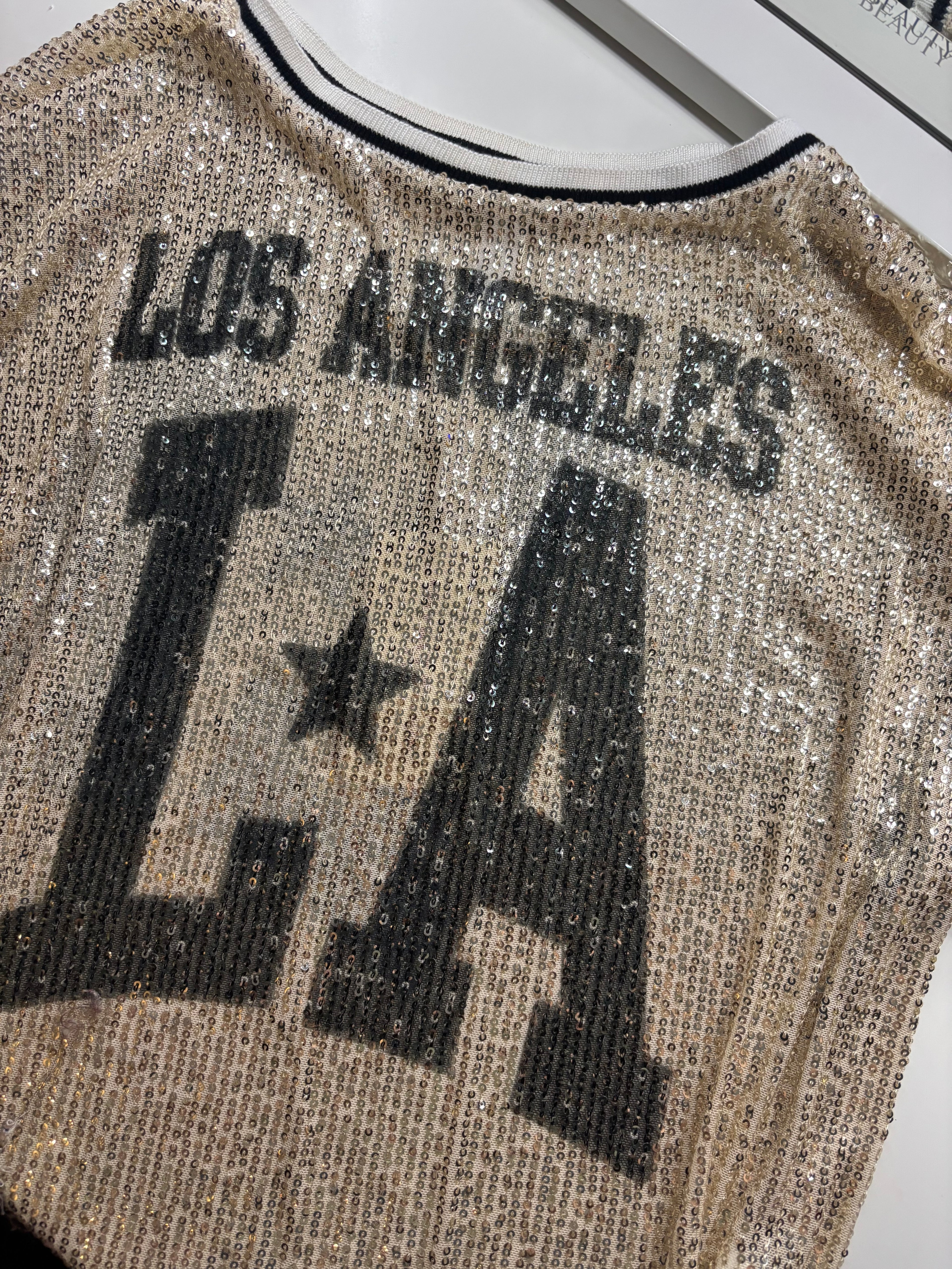 Glitter jersey - groen