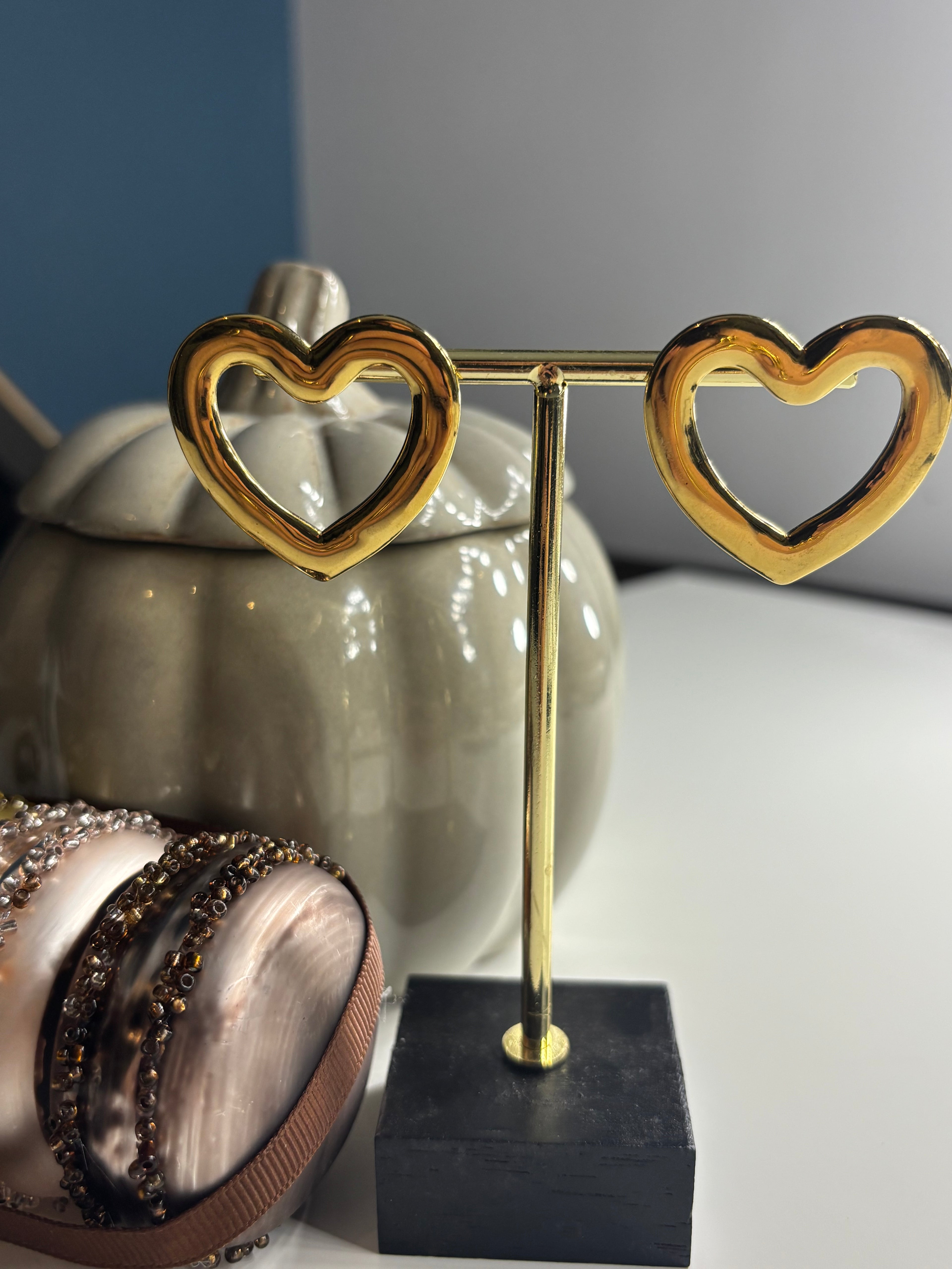 Studs heart oorbellen