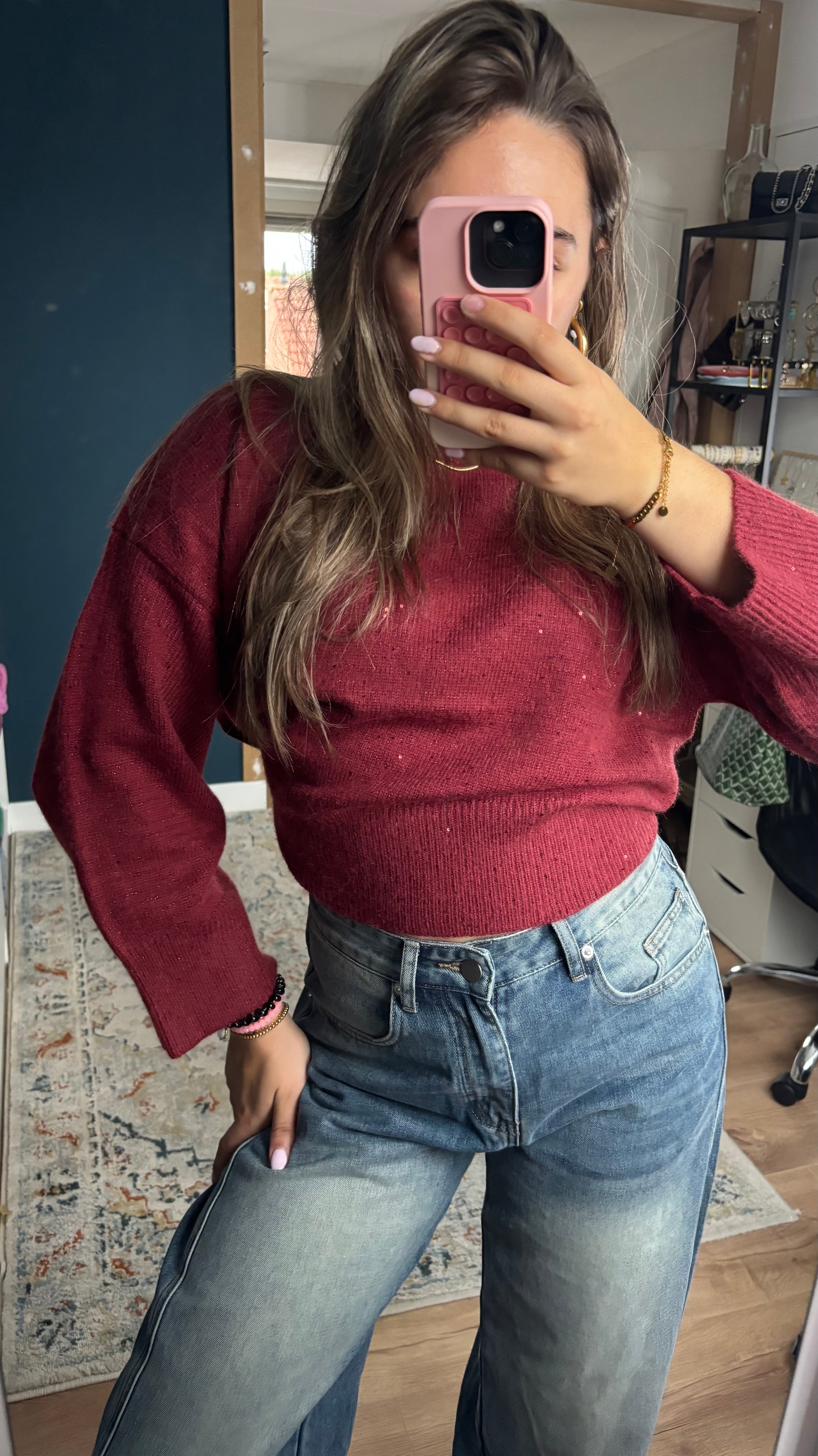 Sparkling knit sweater