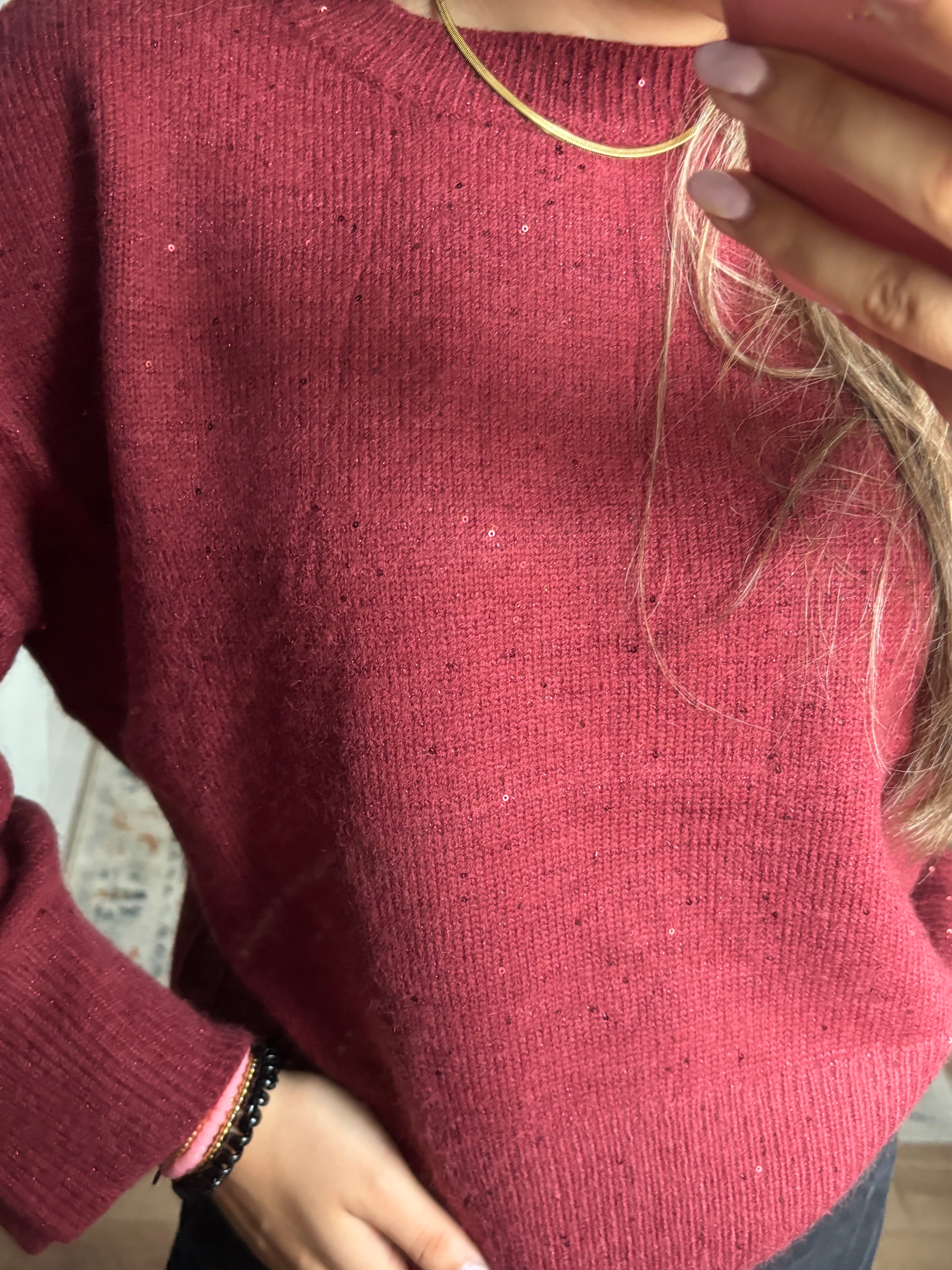 Sparkling knit sweater