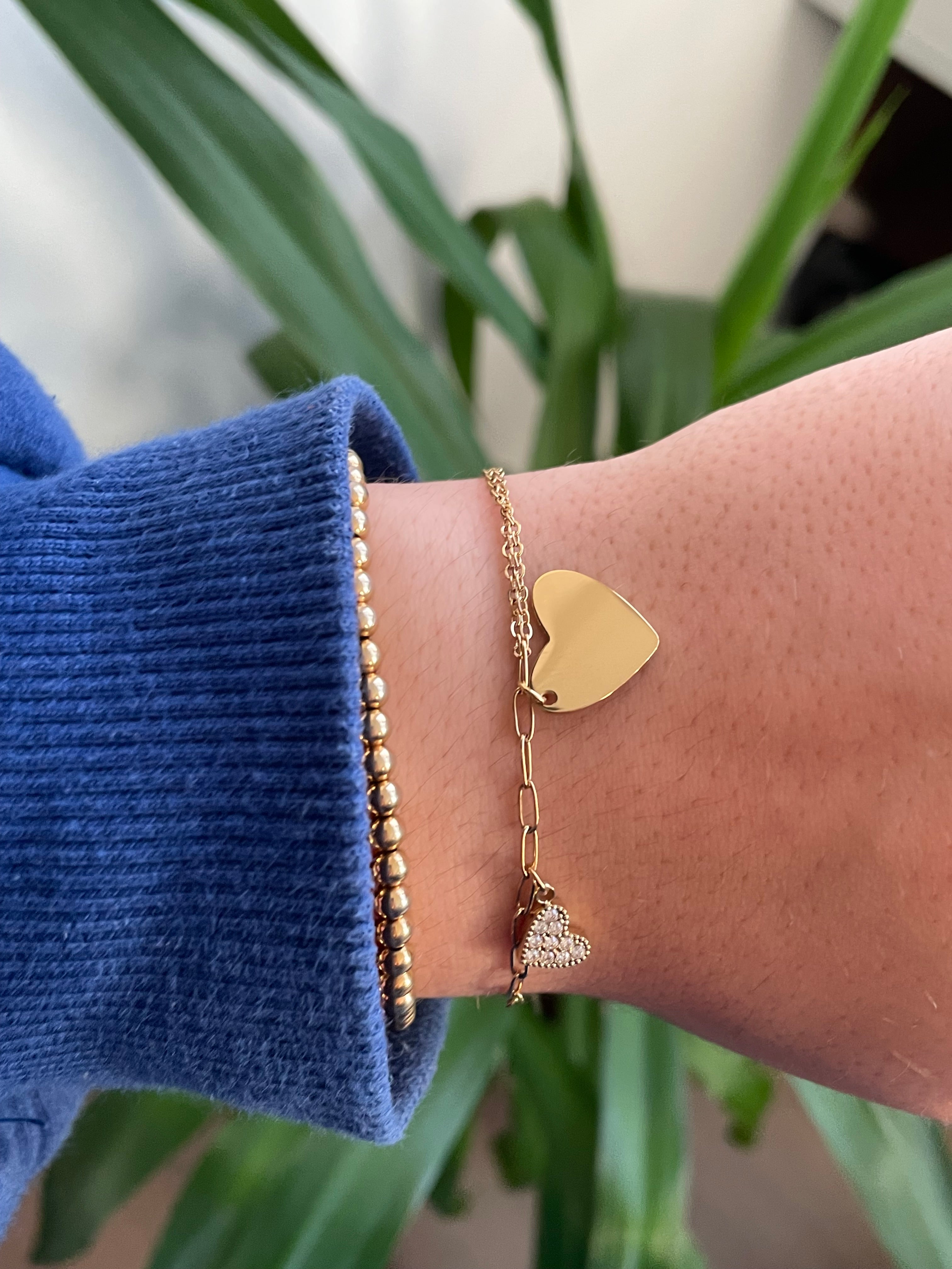 Double heart bracelet