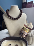 Brown beads ketting