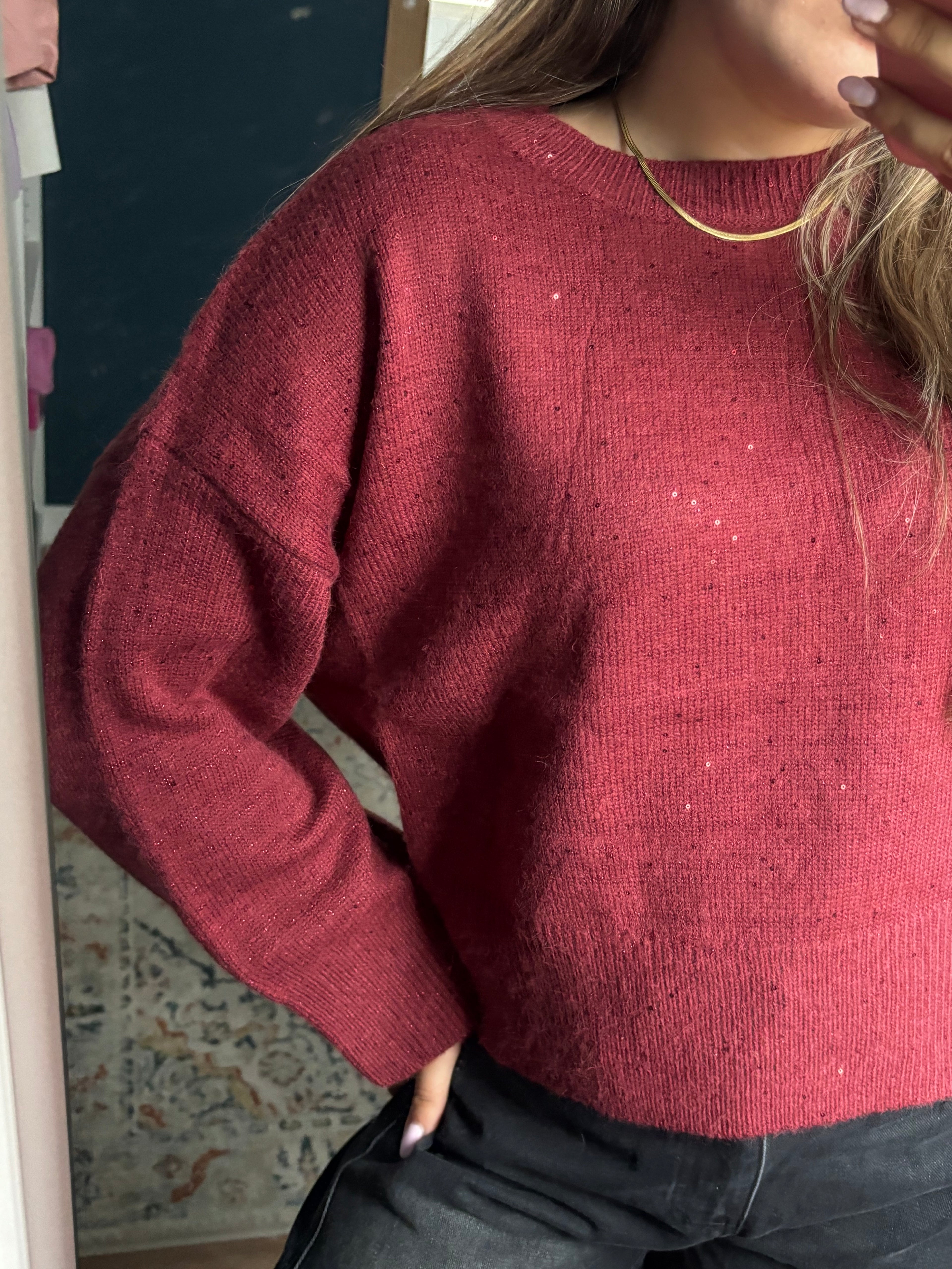 Sparkling knit sweater