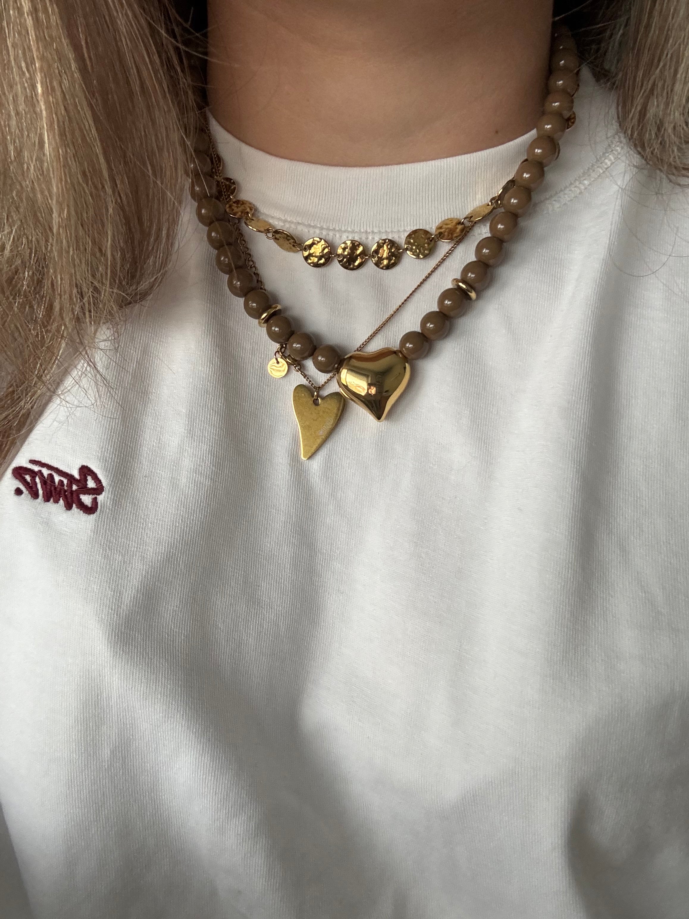 Heart beads necklace