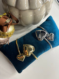 Double heart bangle