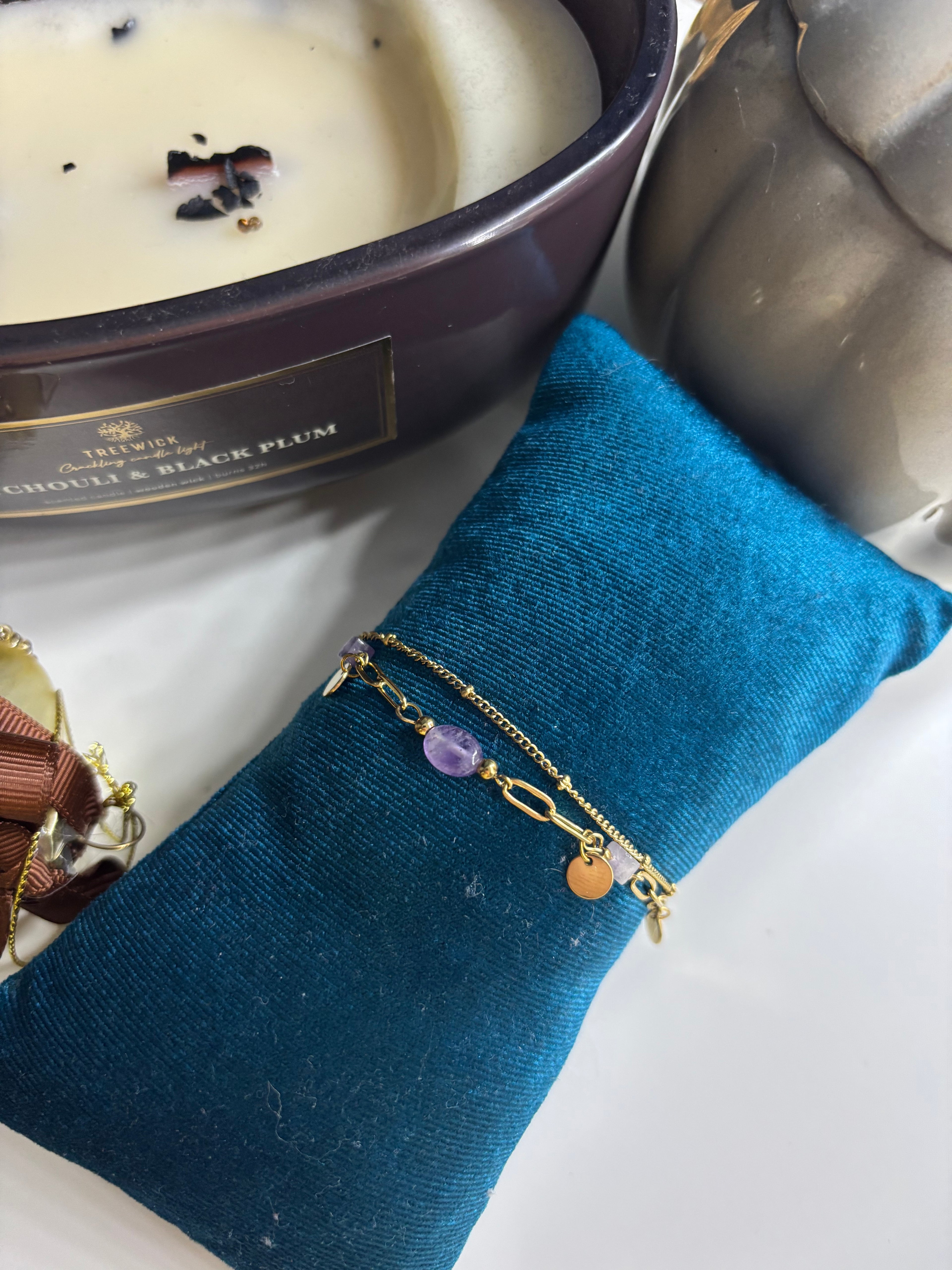 Natuur steentjes armband