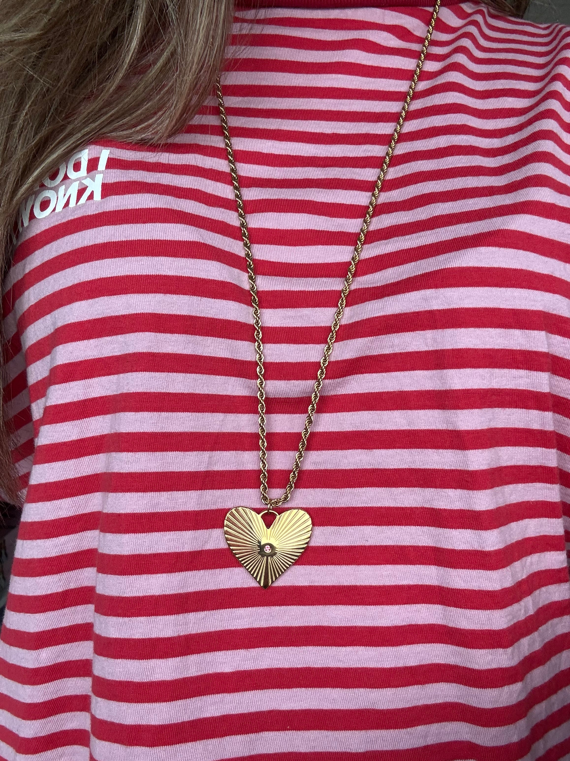 Long heart - necklace