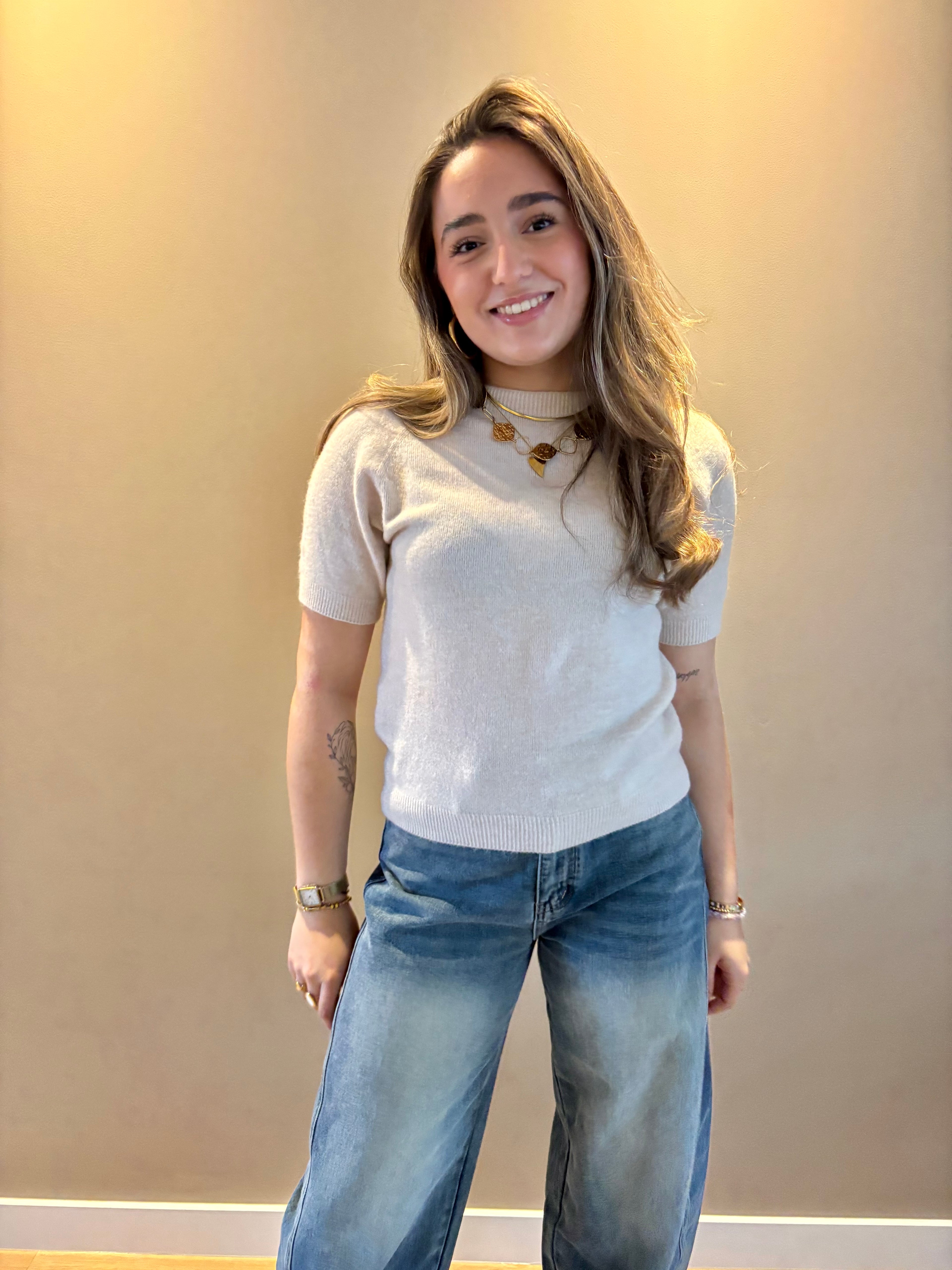 Knitted autumn top
