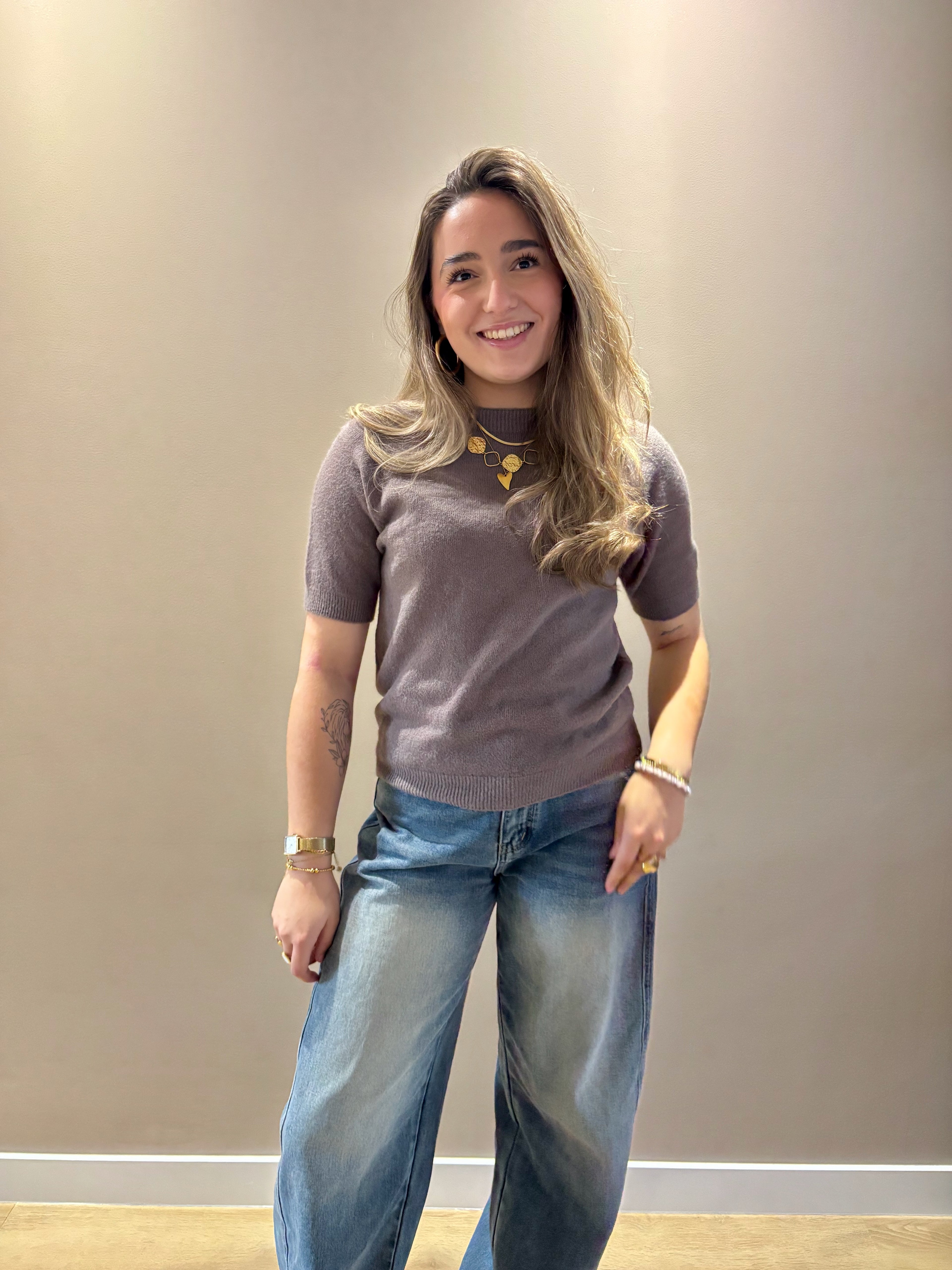 Knitted autumn top