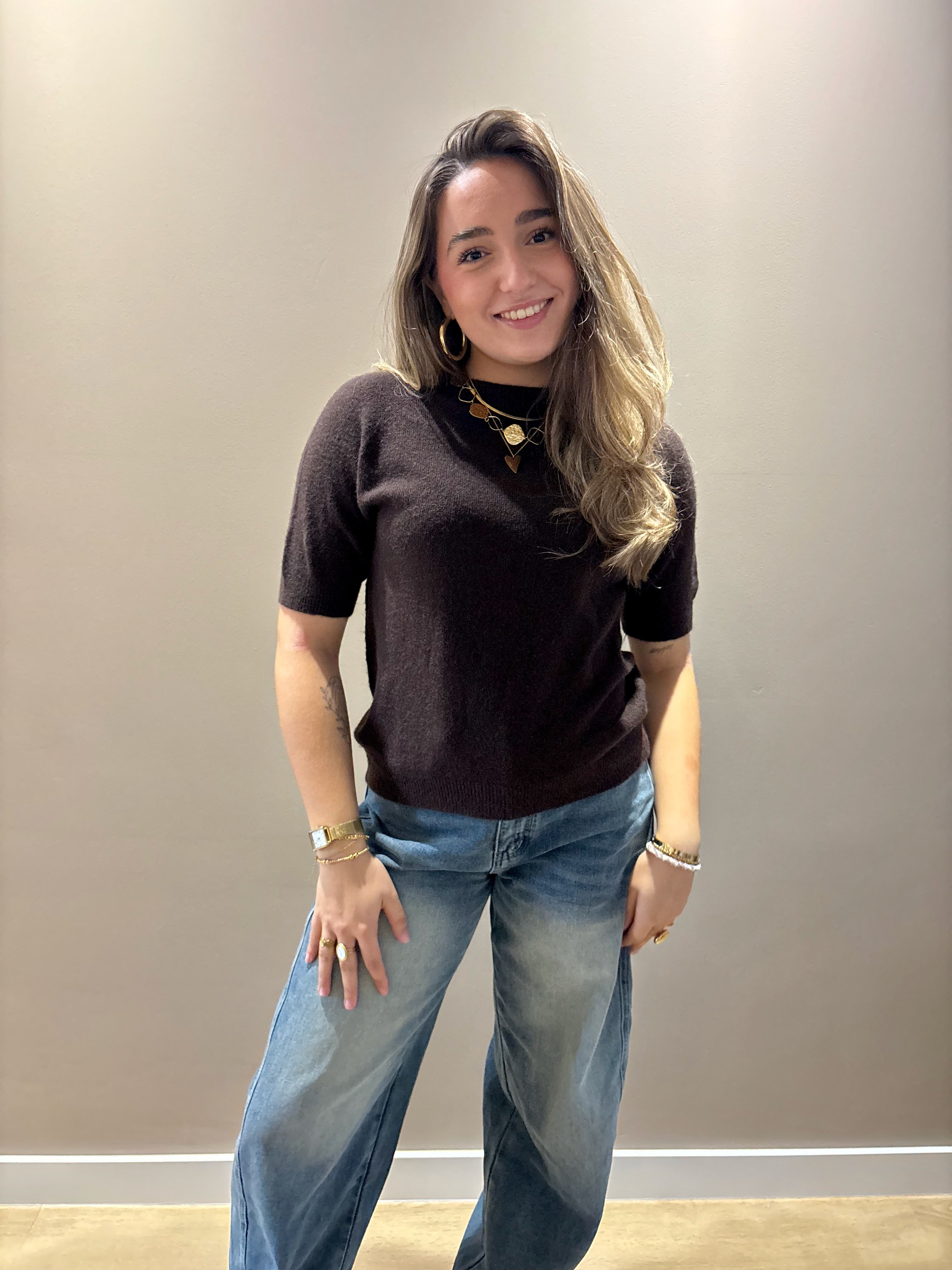 Knitted autumn top