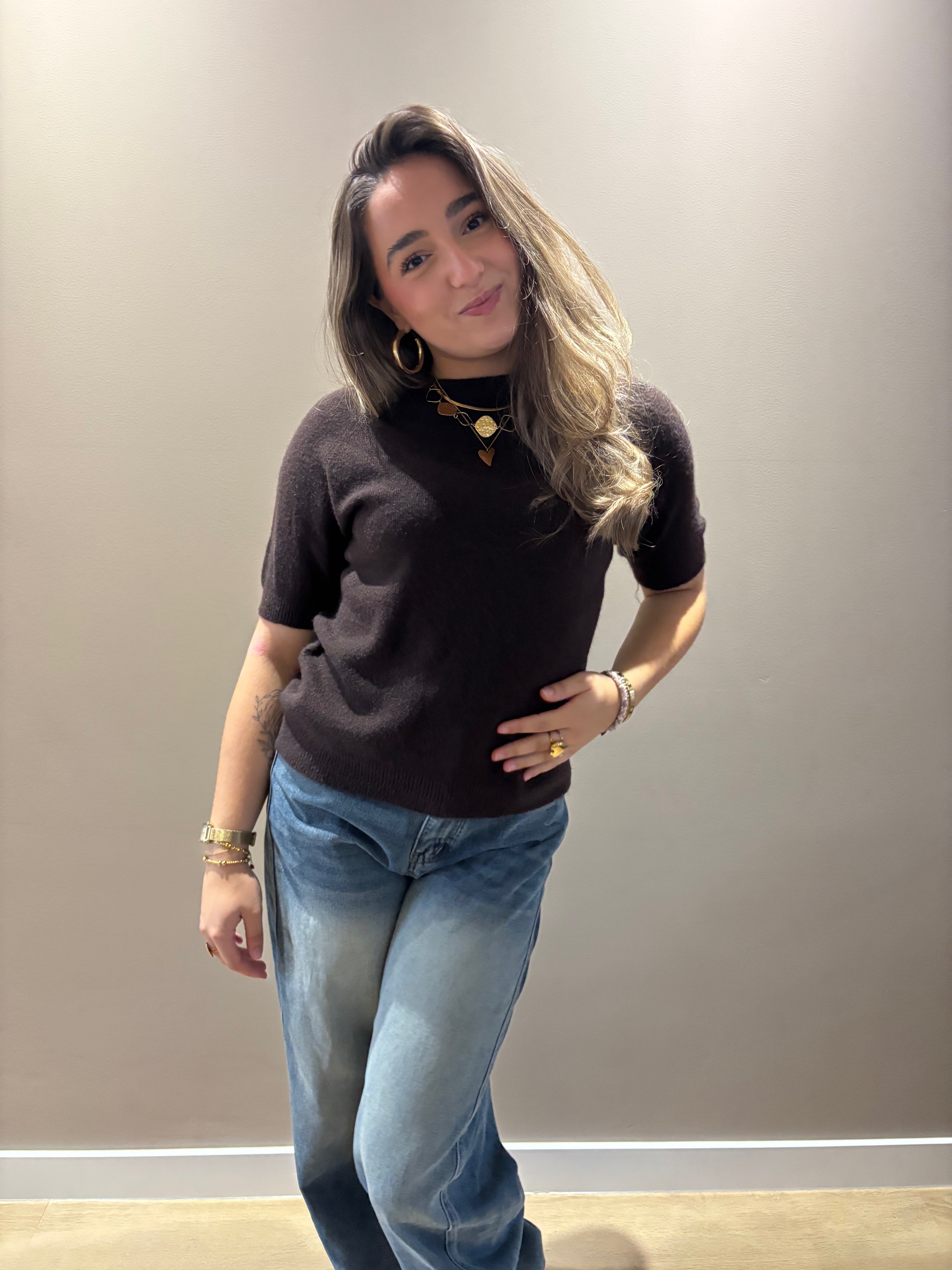 Knitted autumn top