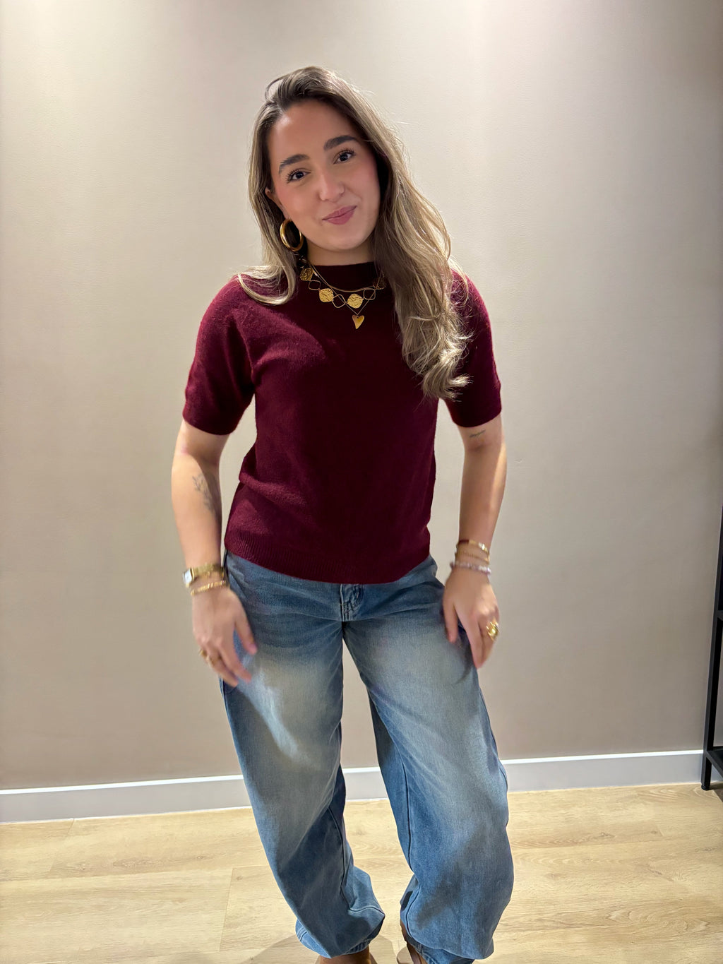 Knitted autumn top