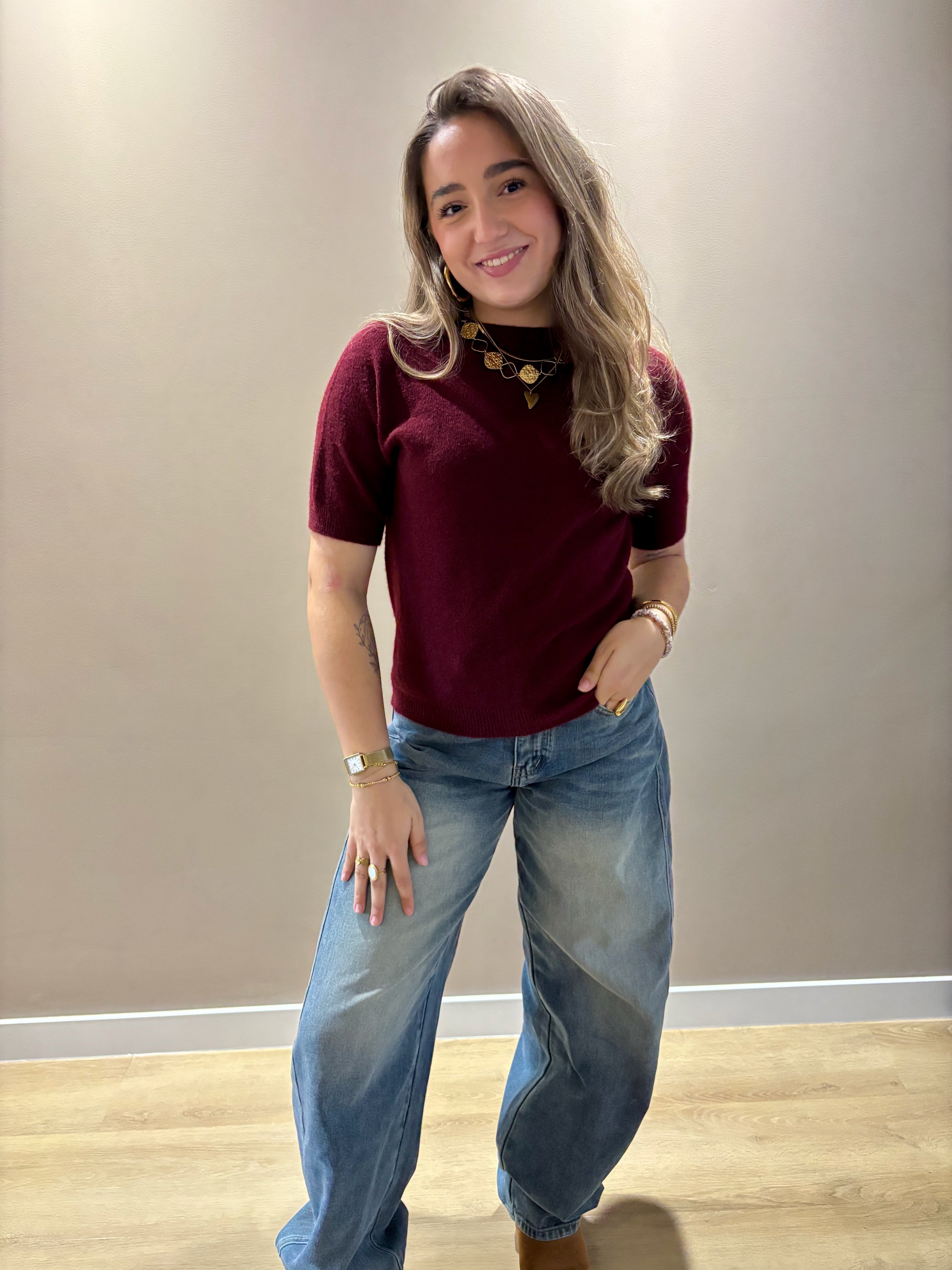Knitted autumn top