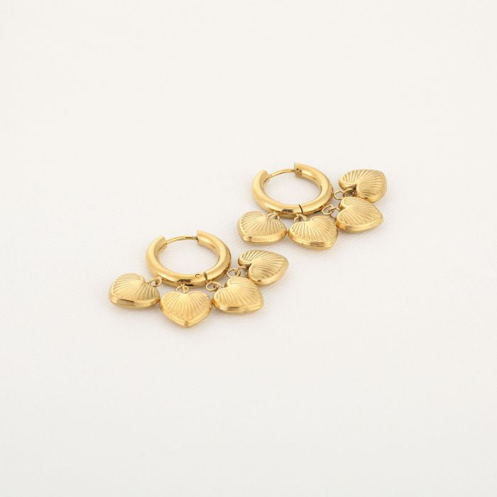 Dangling love oorbellen