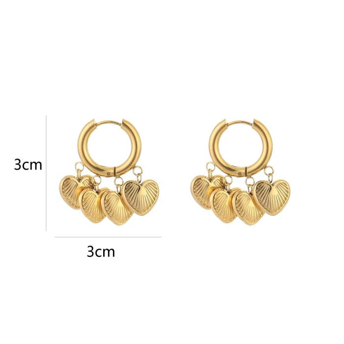 Dangling love oorbellen