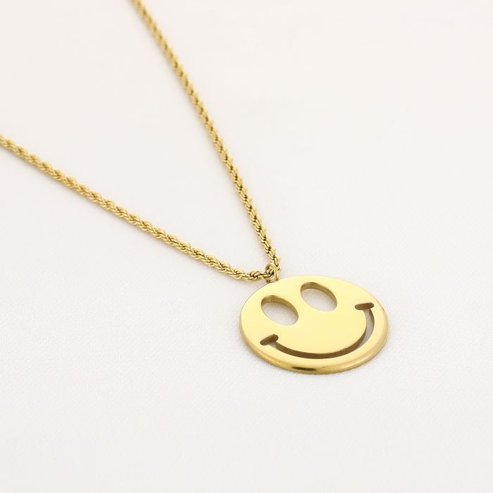 XL happy face ketting