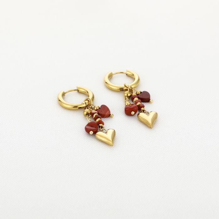 Heart bangles earring
