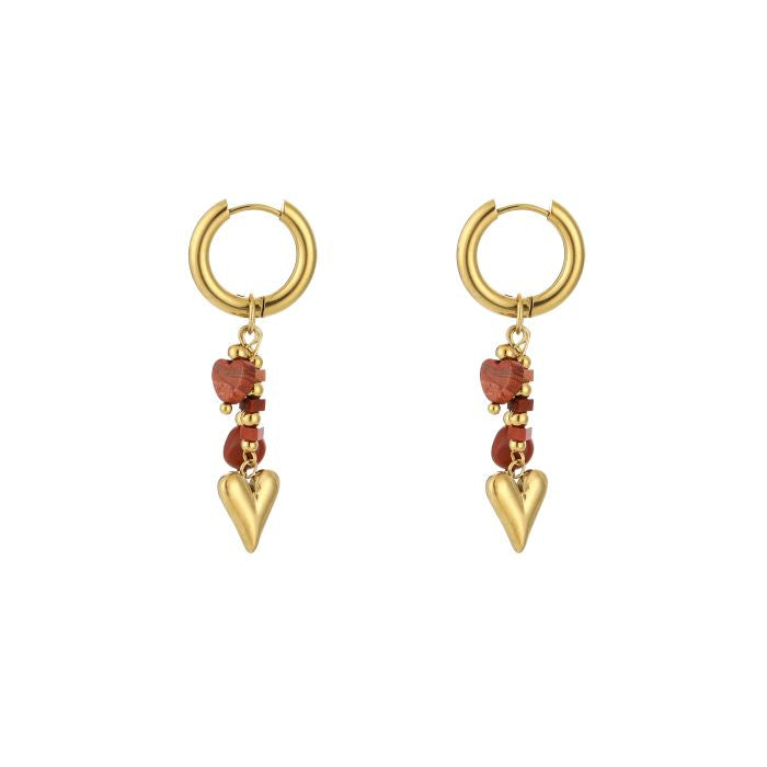 Heart bangles earring