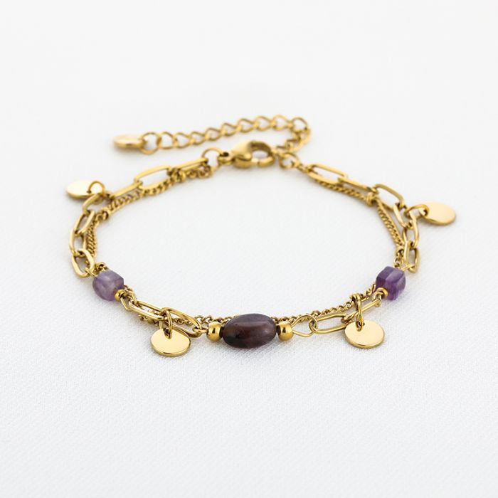 Natuur steentjes armband