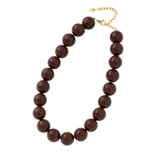 Brown beads ketting