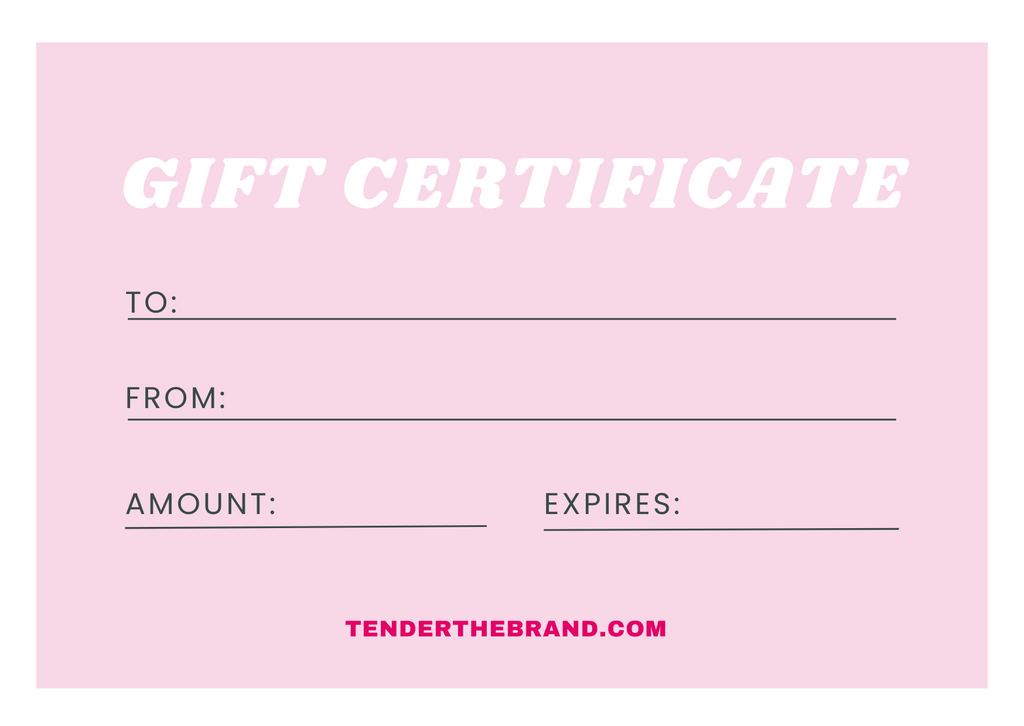 Tender the brand cadeaukaart | ONLINE